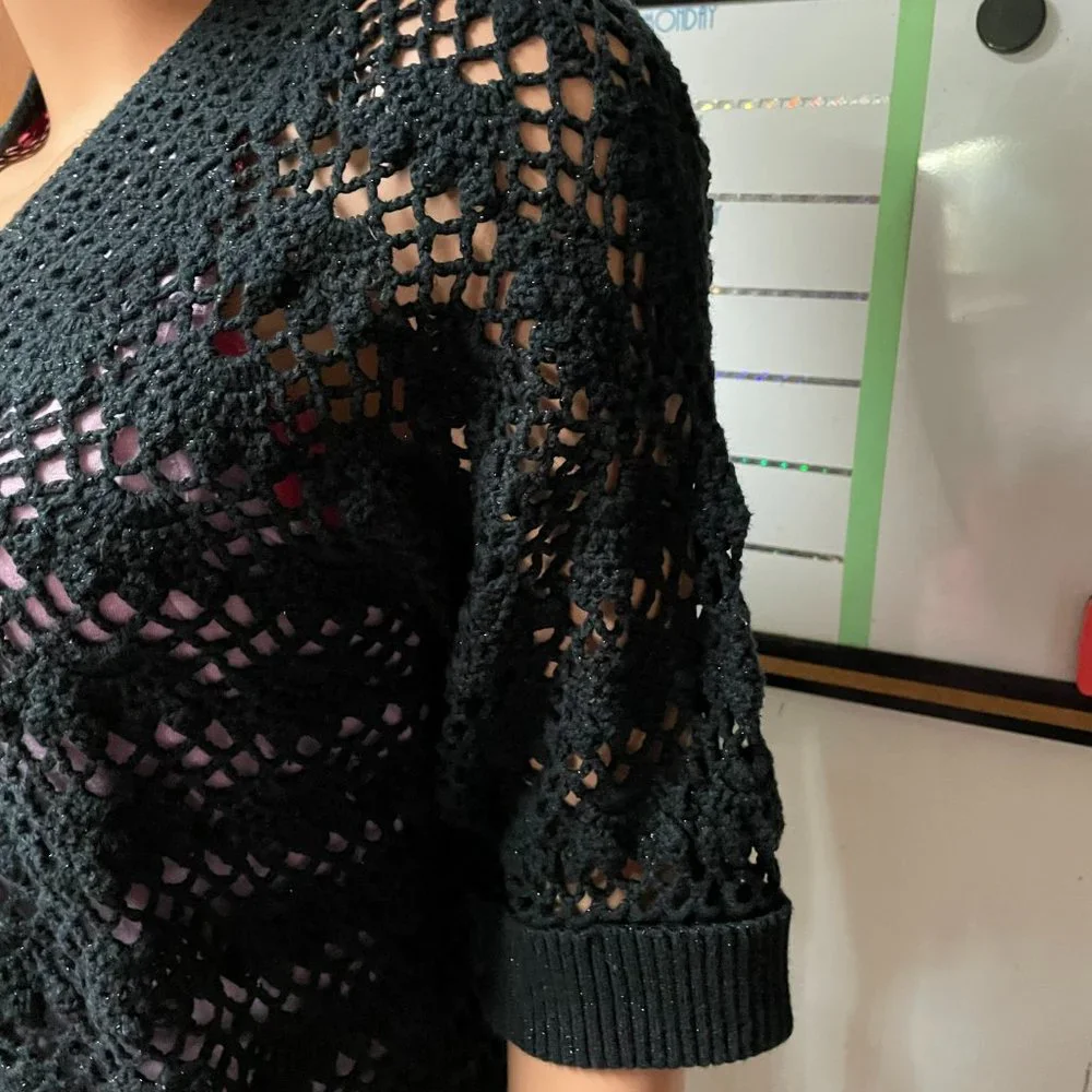 Chico's 0 Open Knit Cardigan - Picture 3 of 4